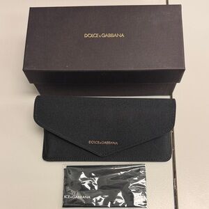 Dolce & Gabbana Black Textured Sunglasses Case Set